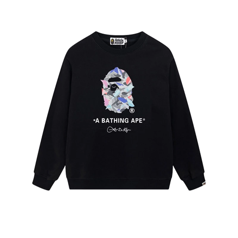 A BATHING APE】BAPE エイプ 迷彩 カモ柄 APE HEAD 猿ロゴ スウェット